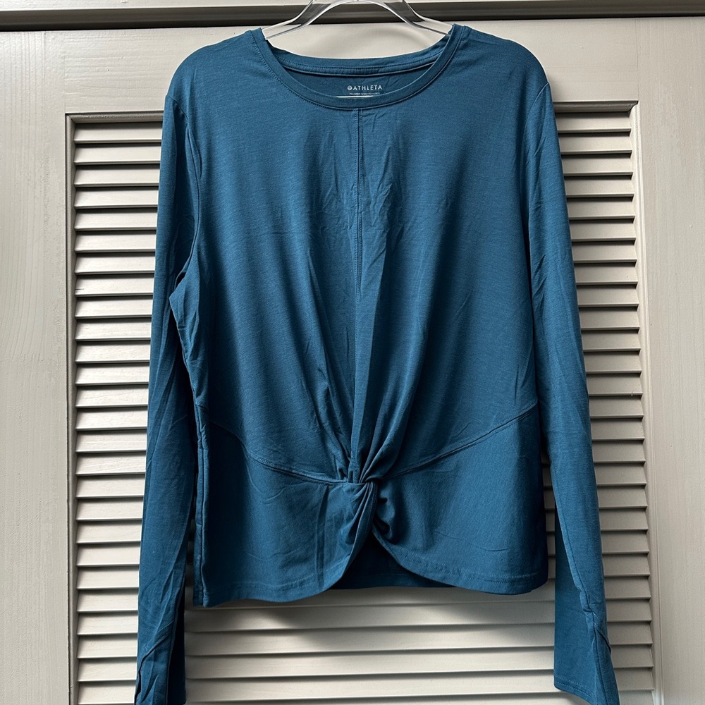 Athleta Essence Twist Long Sleeve shirt XL #0010